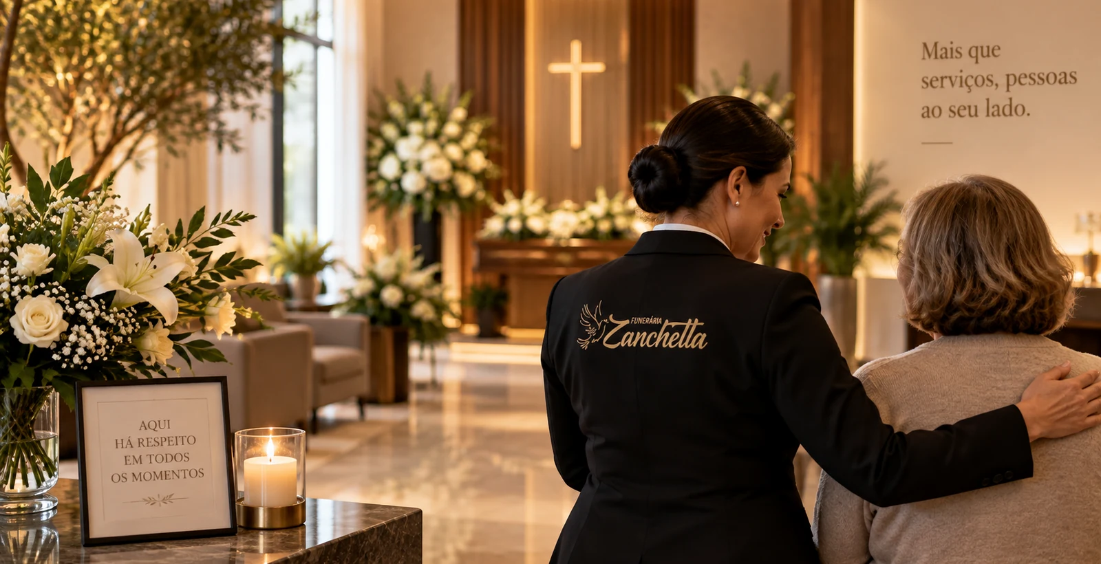 Atendimento humano da Funerária Zanchetta